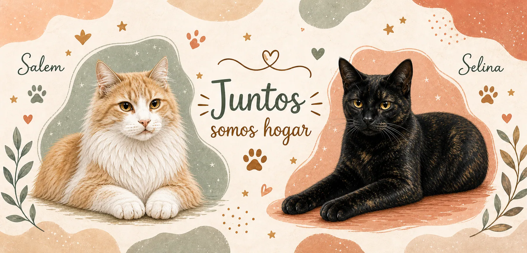 Ilustración original de Salem y Selina